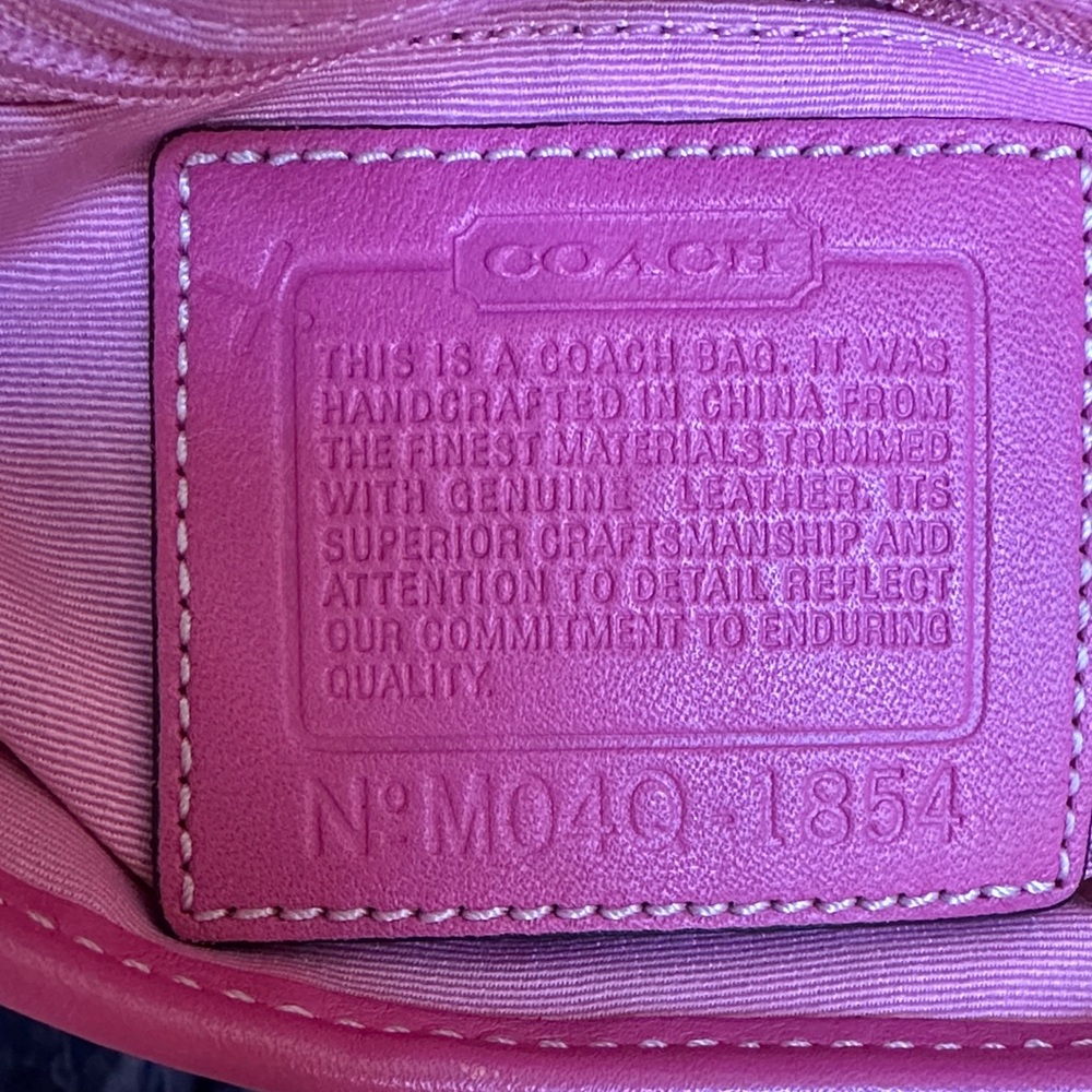 Coach 1854 Pink Signature Jacquard Buckle Flap Crossbody with Tag RARE Vintage - Picture 6 of 16